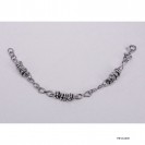 Infinity Design Round Hammered Ring Alternating Adjustable Bracelet