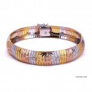 Design Cleopatra Box lock bracelet with 3 color plating on both side 12mm