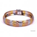 Design Cleopatra Box lock bracelet with 3 color plating on both side 12mm