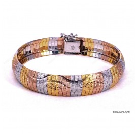 Design Cleopatra Box lock bracelet with 3 color plating on both side 12mm