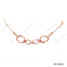 Mixed Design with Curb Chain Adjustable Bracelet