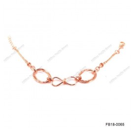 Mixed Design with Curb Chain Adjustable Bracelet