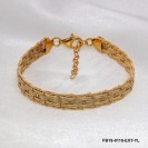 Flat Mesh Bracelet Round Diamond Cut Snake in 8 Lines 7mm