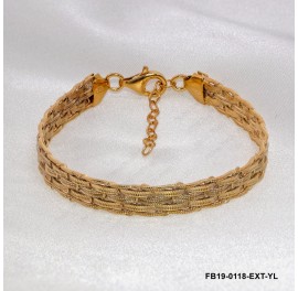 Flat Mesh Bracelet Round Diamond Cut Snake in 8 Lines 7mm