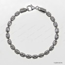 PLBRMN, Barrel Bead with Moon Cut Long 5mm Necklace