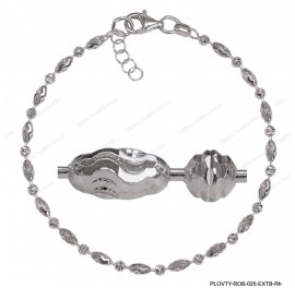 PLOVTY-ROB, 2.5mm Bead Oval Swirl and Round Brite DC Cut Alternating Adjustable