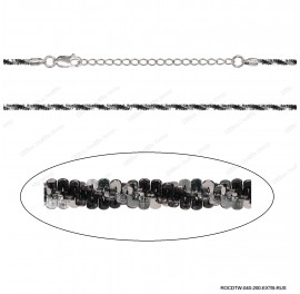 ROCDTW-040-200-EXTB-RUS, ROCDTW, ROCK Margherita D/C Twisted Two tones, Adjsutable  ~2mm