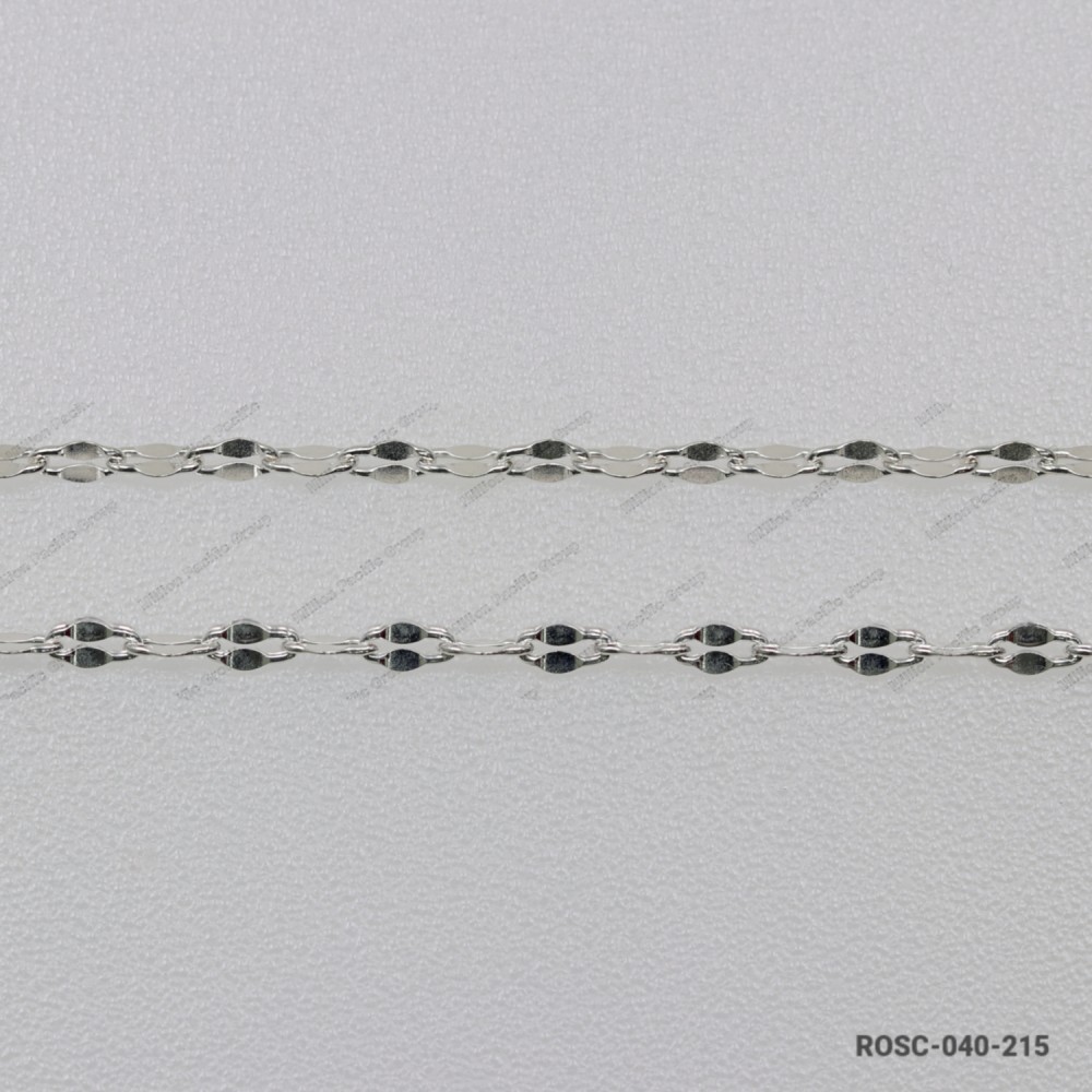 ROSC, Rolo Cable Anchor Hammered Double tile Lip Chain