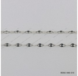 ROSC, Rolo Cable Anchor Hammered Double tile Lip Chain