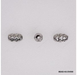 Hammered Oval Beads ~5x8mm