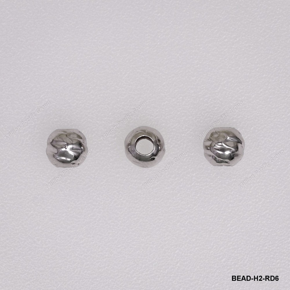 Hammered Round Beads 6mm