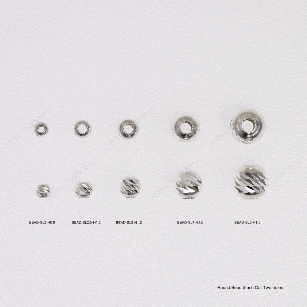 Round Bead Slash Cut Two holes