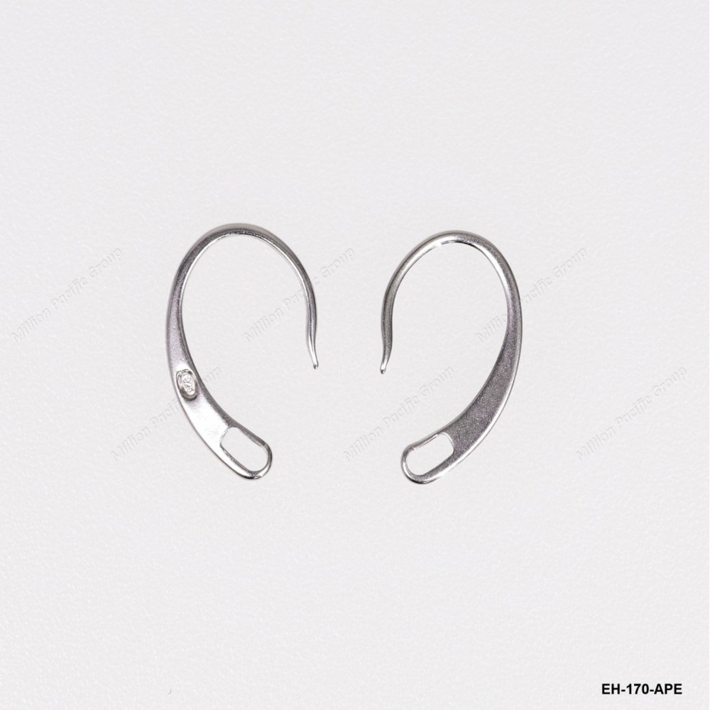 American Ear Wire Earring Hook ~17mm Open Ring