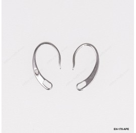 American Ear Wire Earring Hook ~17mm Open Ring
