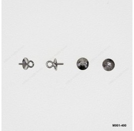 M001, Round Pearl Cup with Closed End Ring