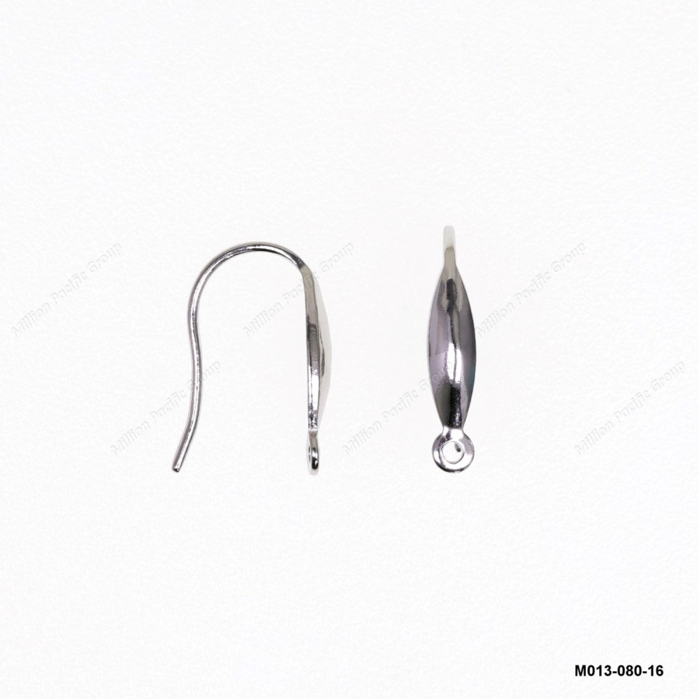 M013, Oval Ear Wire Earring Hook with Fix Ring