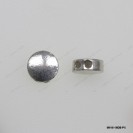 M018-10DB, Flat Round Slider Bead stopper 10mm Two holes