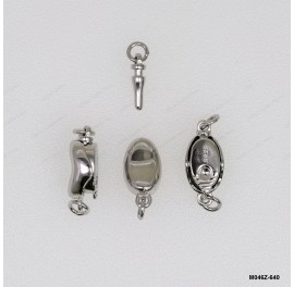 M046Z-640, Bean Pin Clasp Press Pearl Clasp ~6.4x10mm