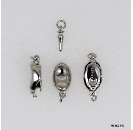 M046Z-750, Bean Pin Clasp Press Pearl Clasp ~7.5 x 11.8mm