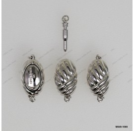 M049-1000, Bean Pin Clasp Pearl Clasp ~10x15mm