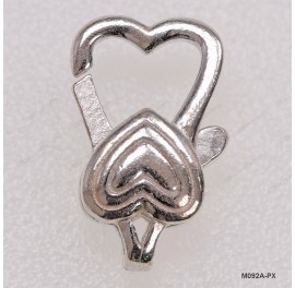 M092A, Heart Trigger Clasp with Flat End Ring, Handmade