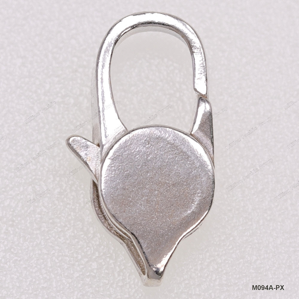 M094A, Round Retangle Trigger Clasp with Fixed Ring, handmade