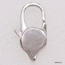 M094A, Round Retangle Trigger Clasp with Fixed Ring, handmade