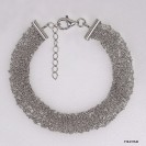 Design Stamped Cable Soft Mesh Adjustable Necklace Bracelet and Earring