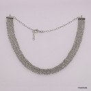 Design Stamped Cable Soft Mesh Adjustable Necklace Bracelet and Earring