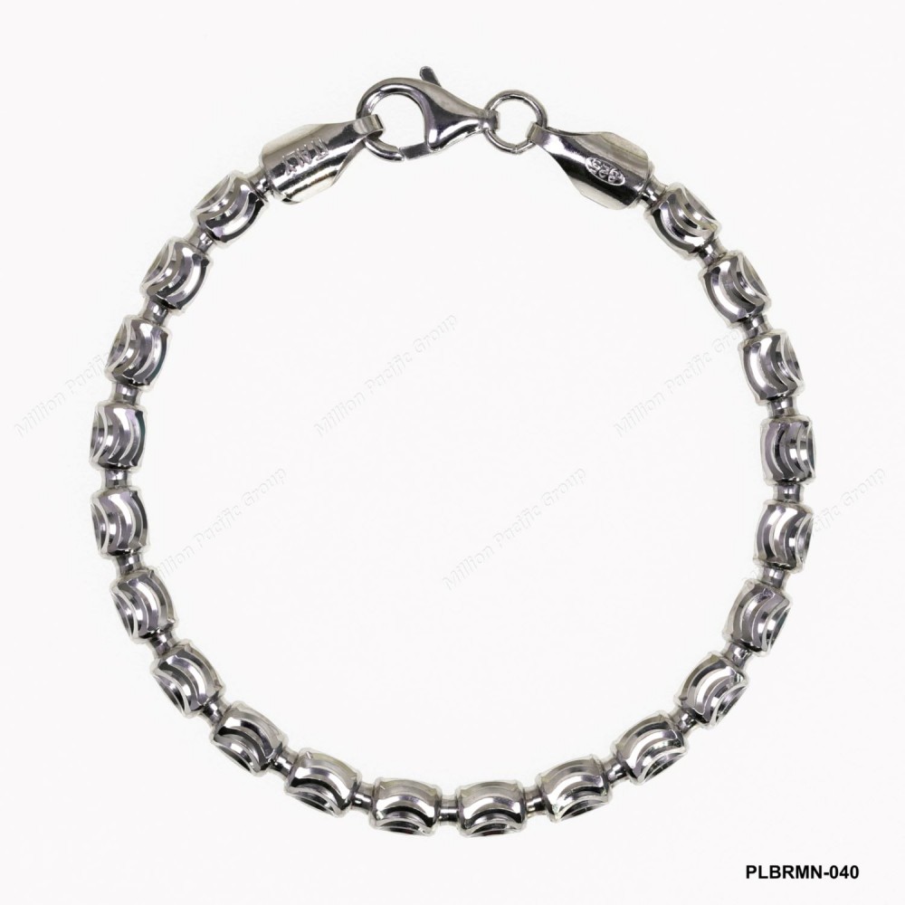 PLBRMN-040, Barrel Moon Beads Necklace and Bracelet Adjustable Bracelet ~4mm