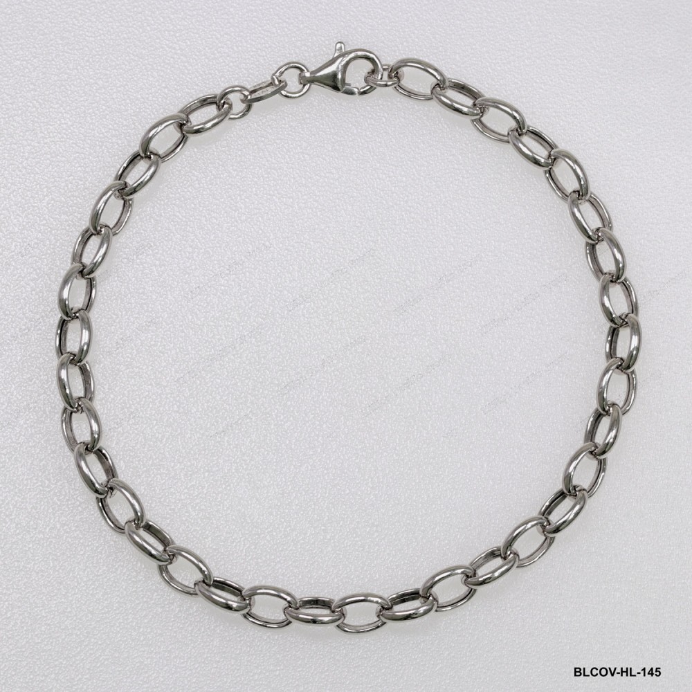 BLCOV-HL-145, Hollow Oval Belcher Oval Rolo Half Round Wire~1.45mm