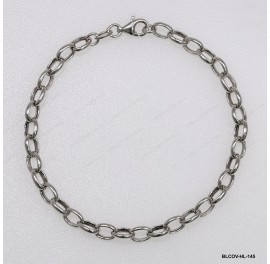 BLCOV-HL-145, Hollow Oval Belcher Oval Rolo Half Round Wire~1.45mm