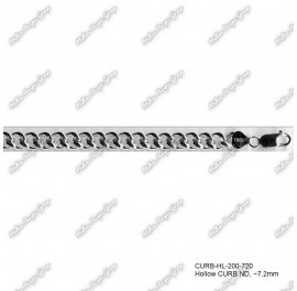 Hollow Curb No Diamond Cut Chain 