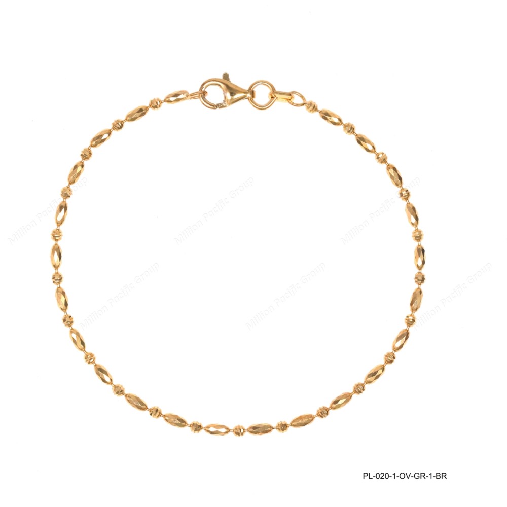 PLOVGR-ROB, Bead Oval Gloss Cut 1+1 Chain