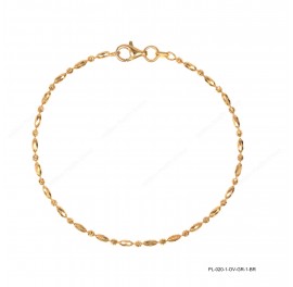 PLOVGR-ROB, Bead Oval Gloss Cut 1+1 Chain