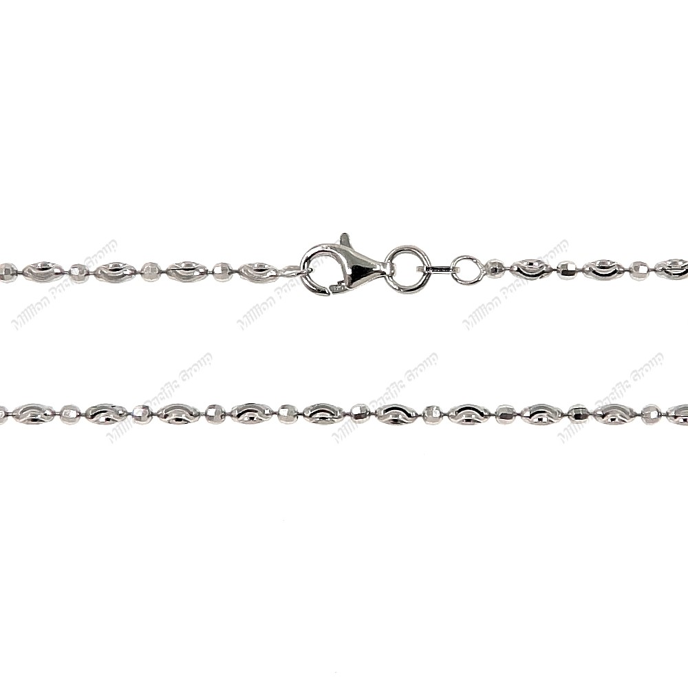 PLOVMN-ROD, Bead Oval Moon Cut 1+1 Chain2mm