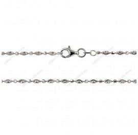 PLOVMN-ROD, Bead Oval Moon Cut 1+1 Chain2mm
