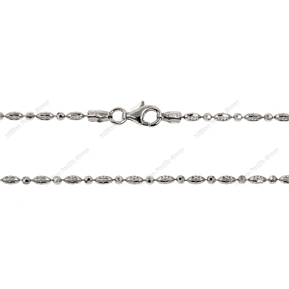 PLOVNB-ROD, Bead Oval Wave Cut 1+1 Chain2mm