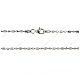 PLOVNB-ROD, Bead Oval Wave Cut 1+1 Chain2mm