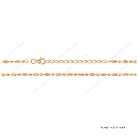 PLOVTY-ROB, Bead Oval swirl Cut 1+1 Chain