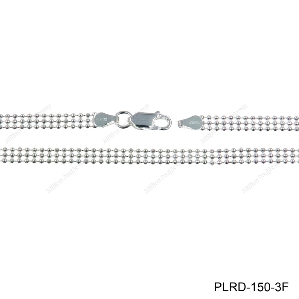Bead Round Plain Chain 3 Lines Fixed