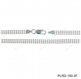 Bead Round Plain Chain 3 Lines Fixed