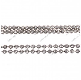 PLSL-SPRING, Bead Spring Elastic Round Slash Diamond cut Chain