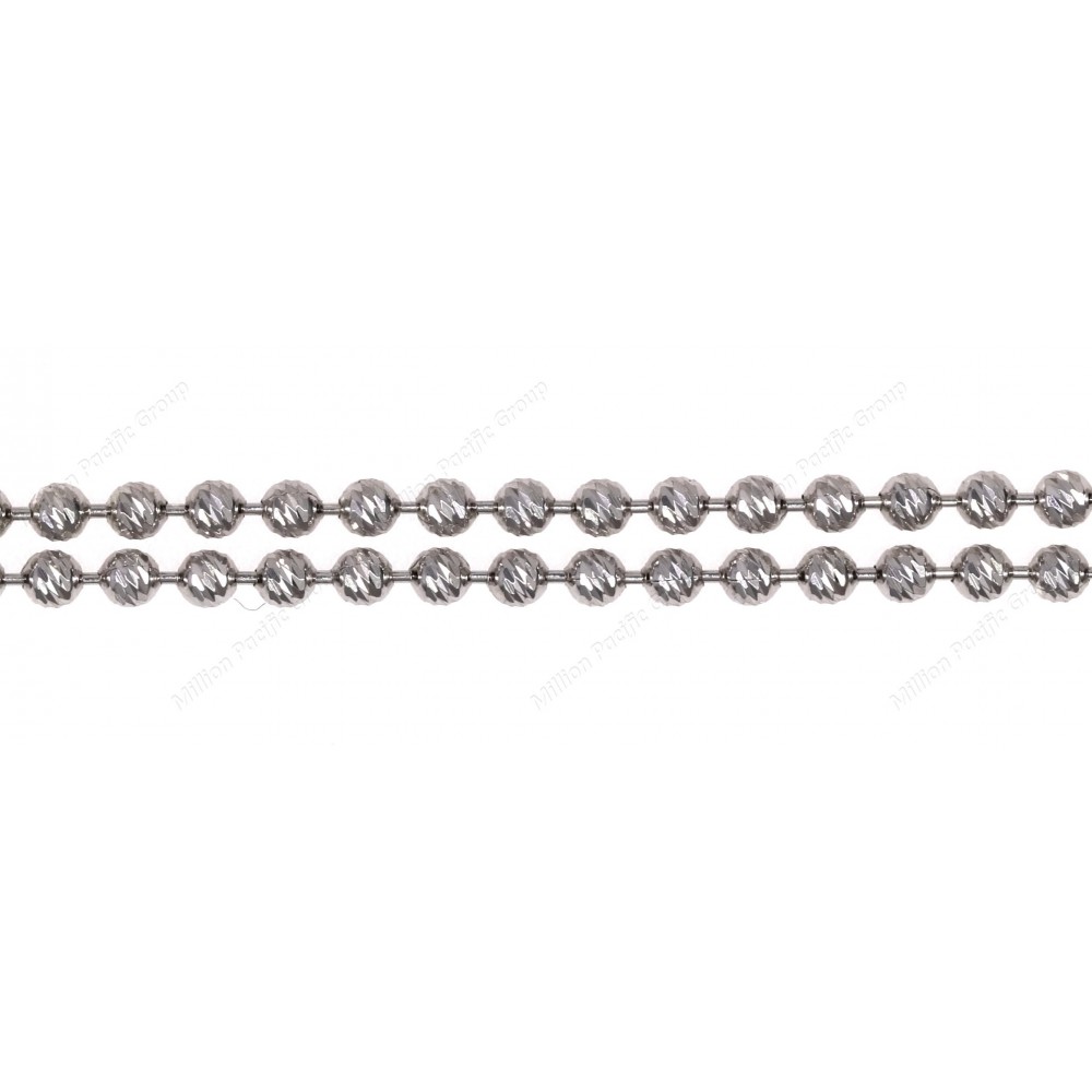 Bead Round Slash Cut Chain