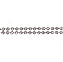 Bead Round Slash Cut Chain