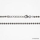 PLTY-030, Round 3mm Swirl Cut Bead Chain with Extender B