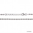 PLTY-030, Round 3mm Swirl Cut Bead Chain with Extender B