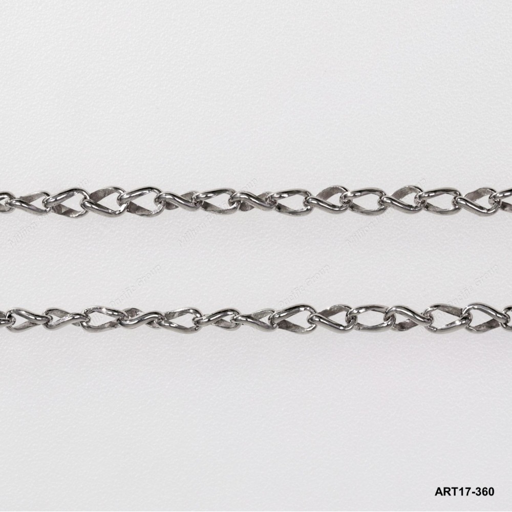 Infinity Oval Twisted Belcher Chain ~3.6mm