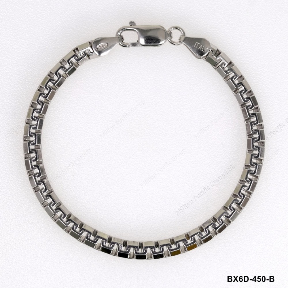 Greca Box Chain Oval 6 Diamond Cut Veneziana