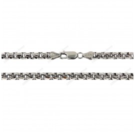 Round Box Slash Diamond Cut Chain Box Half Round Wire Veneziana 